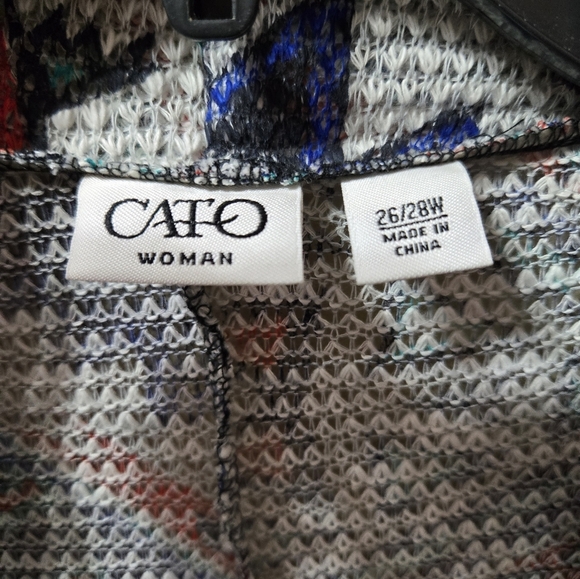 Cato Dolman Sleeve Tribal Patterned Boho Knit Open Cardigan - Picture 4 of 7